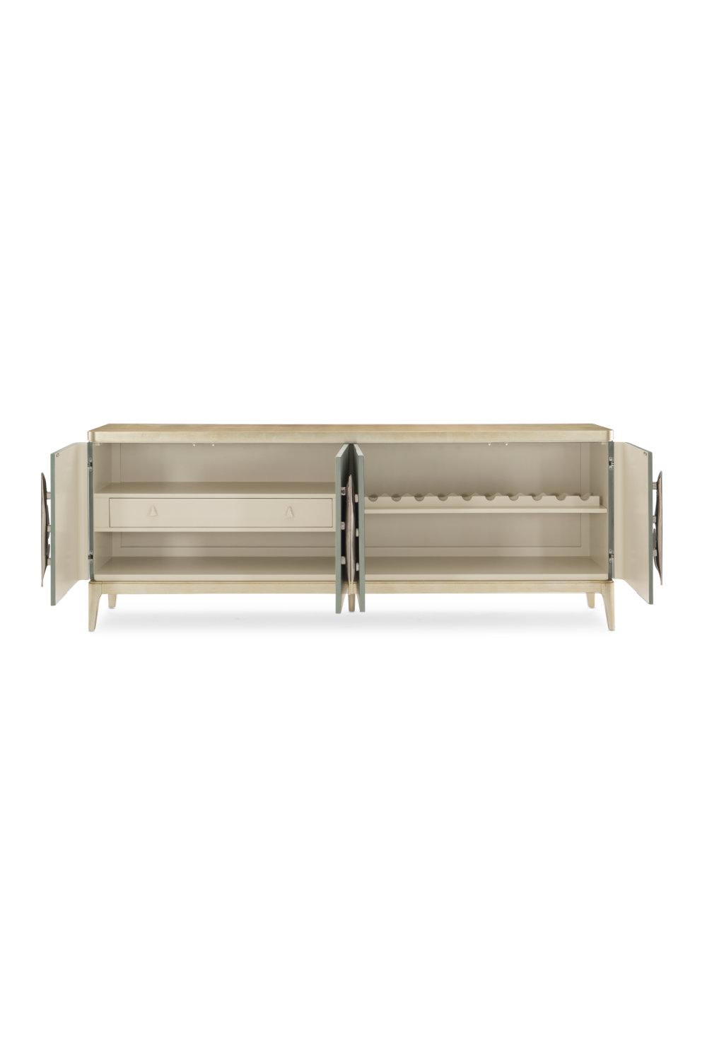 Gold Palm Accent Sideboard  | Caracole Waterside | Caracole.eu.com
