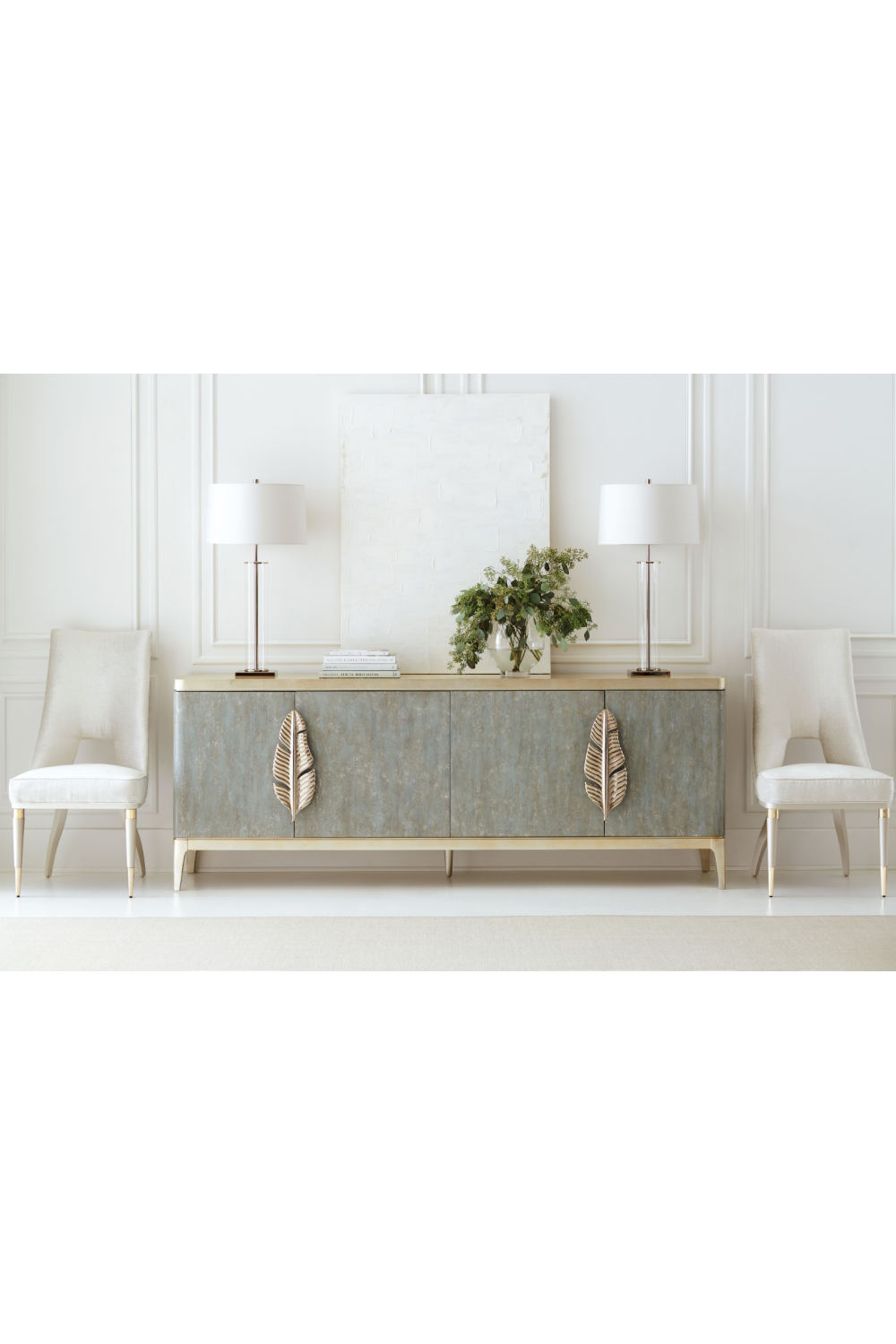 Gold Palm Accent Sideboard  | Caracole Waterside | Caracole.eu.com
