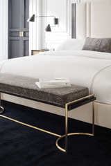 Gray Velvet Bench | Caracole Slim Line | Caracole.eu.com