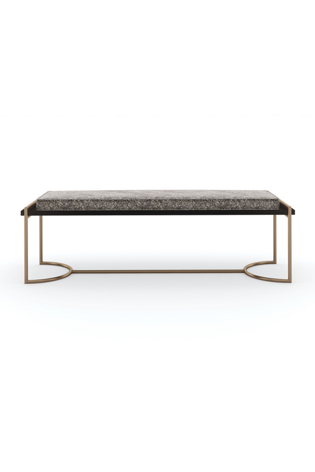 Gray Velvet Bench | Caracole Slim Line | Caracole.eu.com