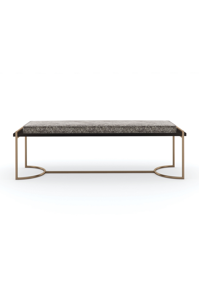 Gray Velvet Bench | Caracole Slim Line | Caracole.eu.com