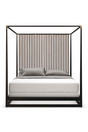 Brown Wooden Canopy Bed | Caracole Pinstripe | Caracole.eu.com