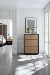 Brown Wooden Canopy Bed | Caracole Pinstripe | Caracole.eu.com
