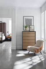 Brown Wooden Canopy Bed | Caracole Pinstripe | Caracole.eu.com
