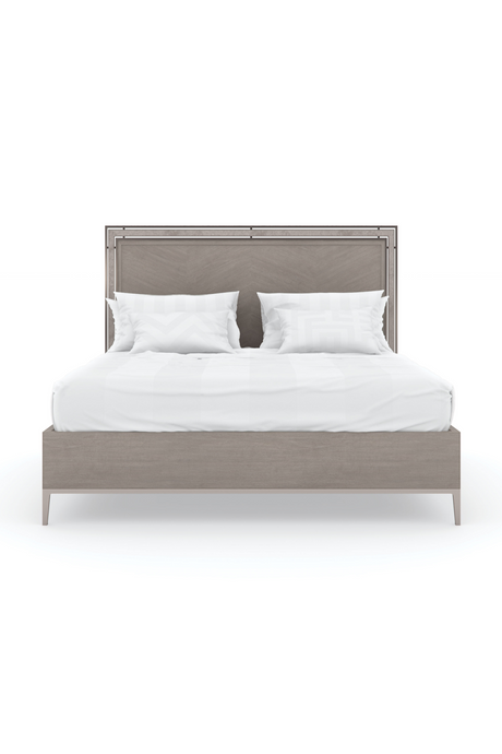 Herringbone Pattern California King Bed | Caracole Serenity | Caracole.eu.com