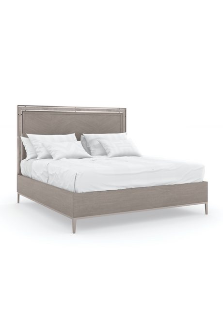 Herringbone Pattern California King Bed | Caracole Serenity | Caracole.eu.com