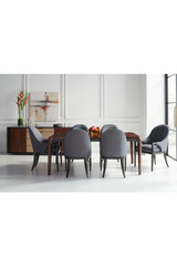Dark Brown Walnut Dining Table | Caracole Room For More | Caracole.eu.com