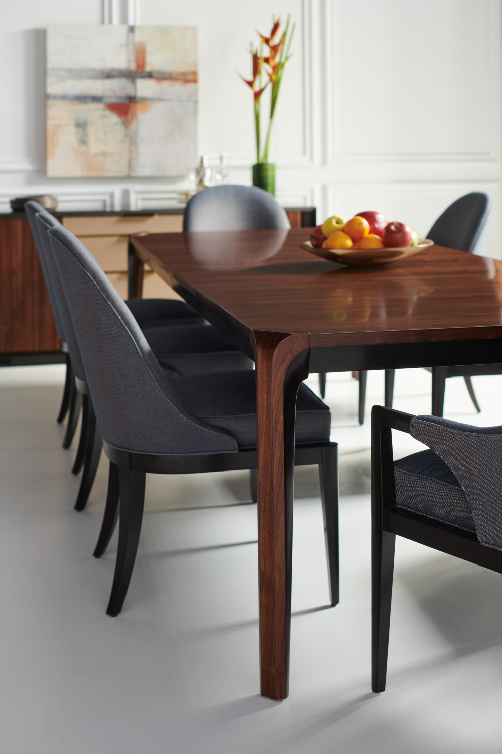 Dark Brown Walnut Dining Table | Caracole Room For More | Caracole.eu.com