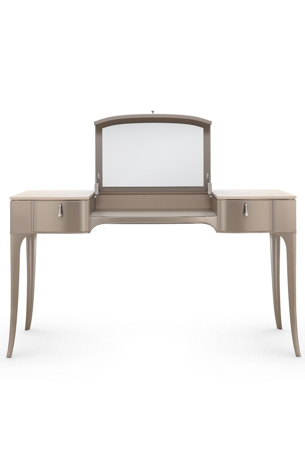 Flip Top Mirror Vanity Table | Caracole Kiss N Makeup | Caracole.eu.com