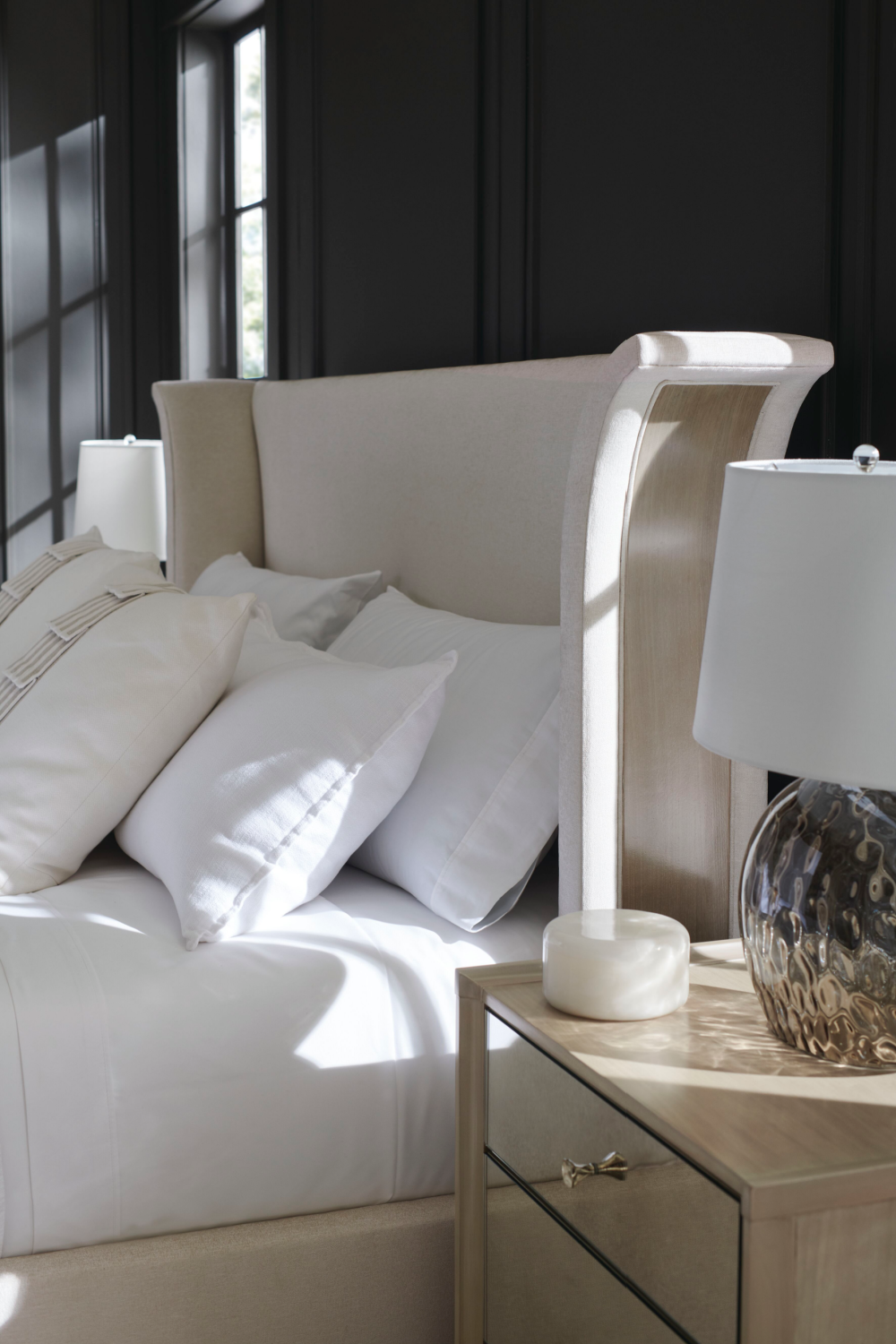 Light Gray Modern Bed | Caracole Beauty Sleep | Caracole.eu.com