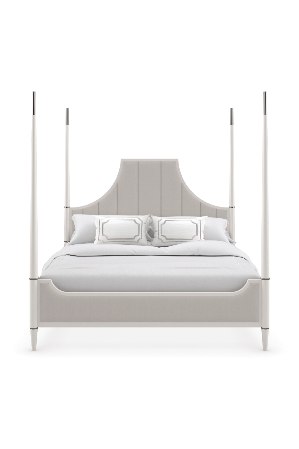 White Channel Tufted Queen Bed | Caracole To Post Or Not To Post | Caracole.eu.com