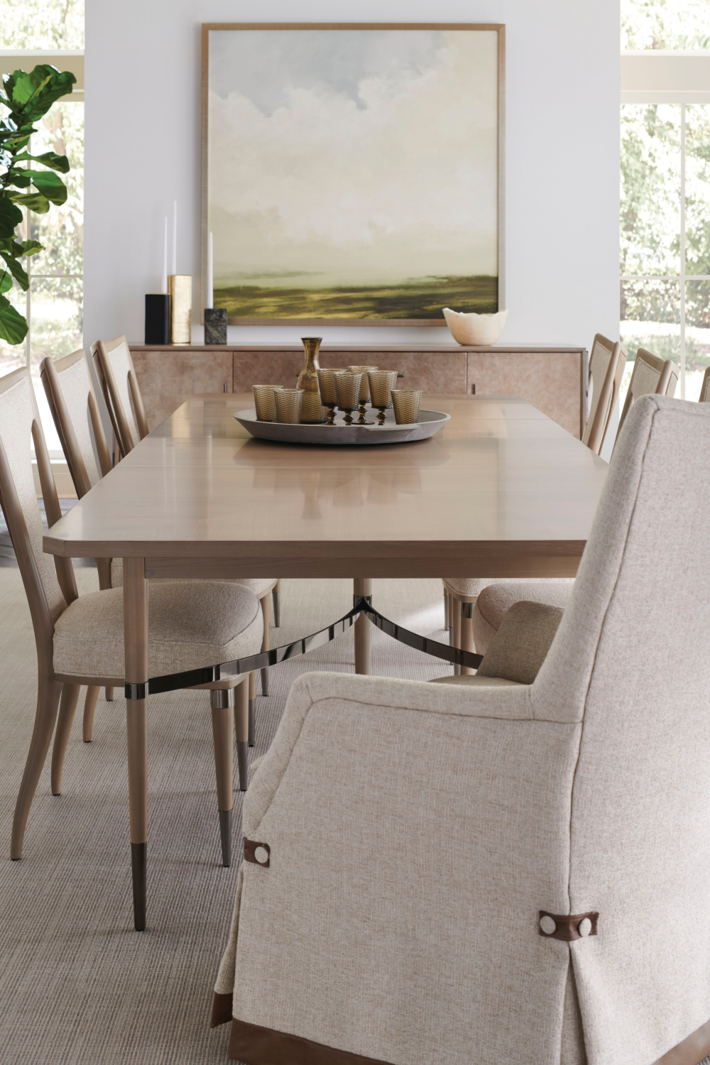 Beige Extendable Dining Table | Caracole Here to Accommodate | Caracole.eu.com