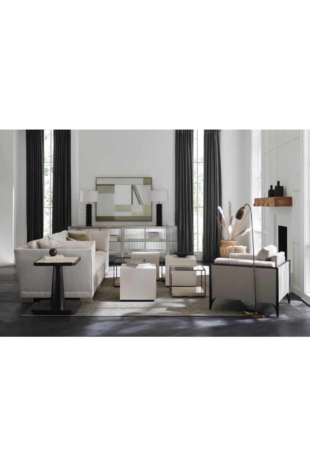 Cream Travertine End Table | Caracole Rock On | Caracole.eu.com