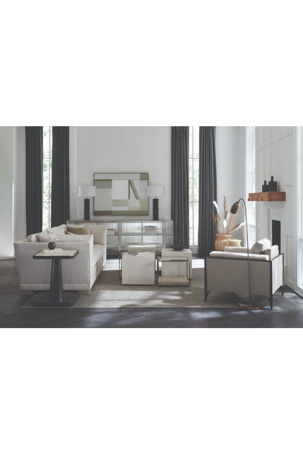 Cream Travertine End Table | Caracole Rock On | Caracole.eu.com