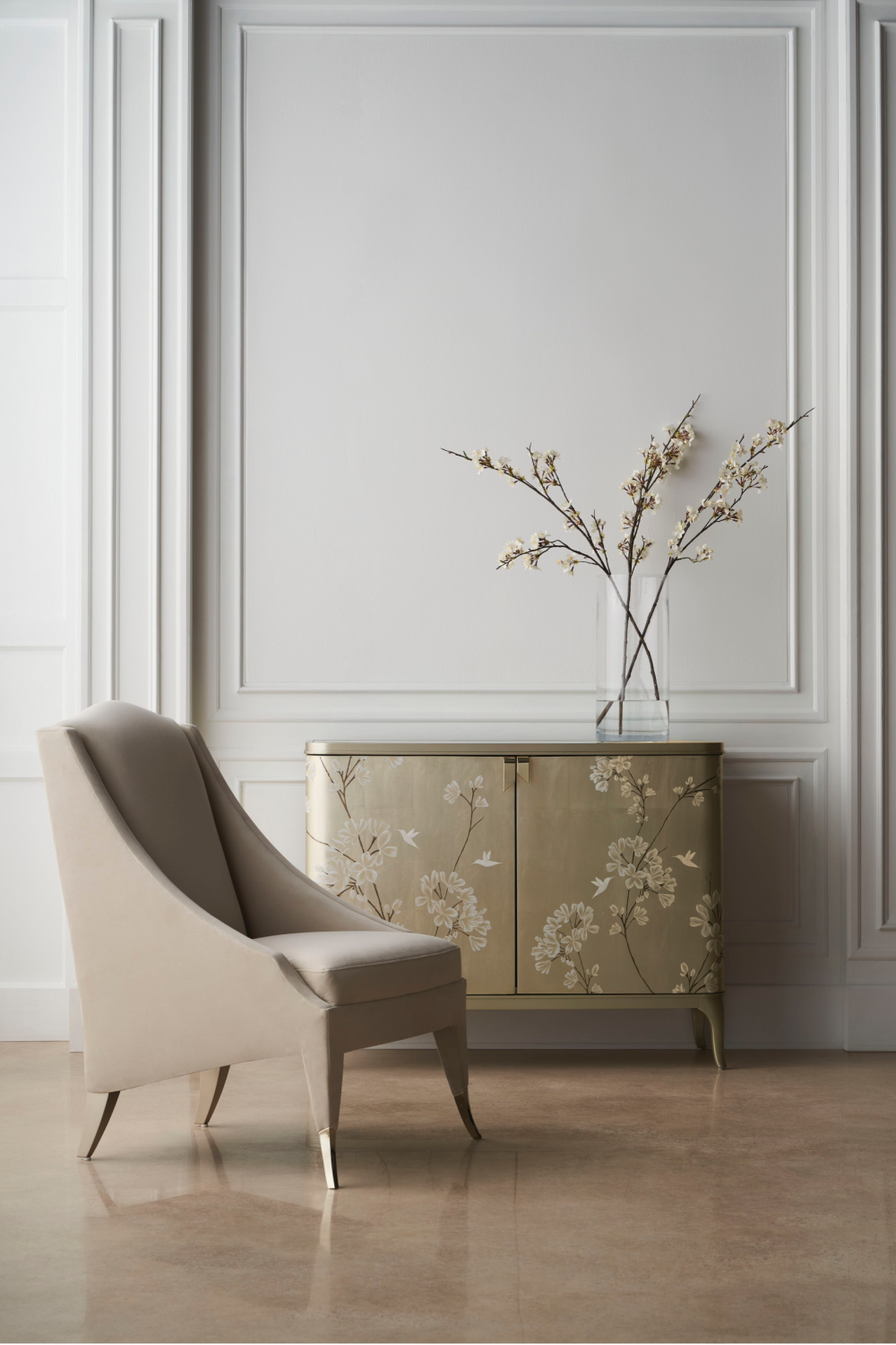 Floral Silkscreened Chest | Caracole Eden | Caracole.eu.com