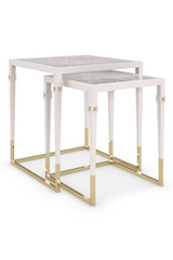 Pearl White Nesting Side Tables (2) | Caracole Better Together | Caracole.eu.com