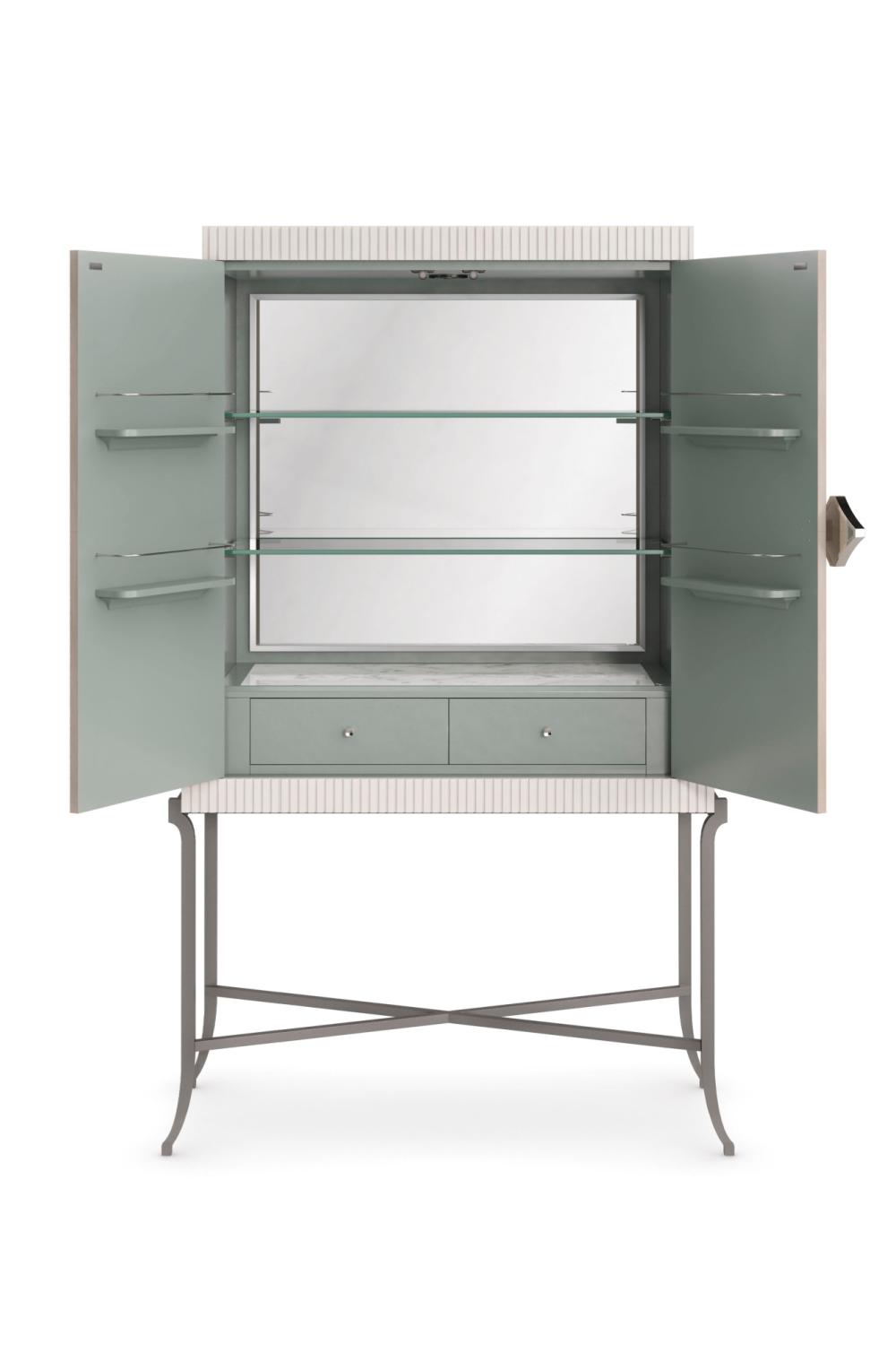 Rosette Patterned Bar Cabinet | Caracole High Expectations | Caracole.eu.com