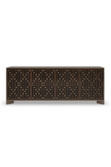 Slatted Wood Media Console | Caracole Diamond In The Rough | Caracole.eu.com