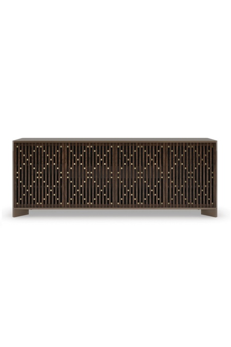 Slatted Wood Media Console | Caracole Diamond In The Rough | Caracole.eu.com