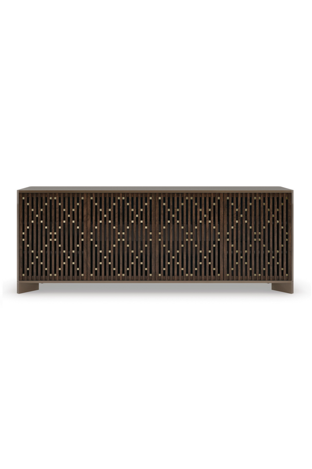Slatted Wood Media Console | Caracole Diamond In The Rough | Caracole.eu.com