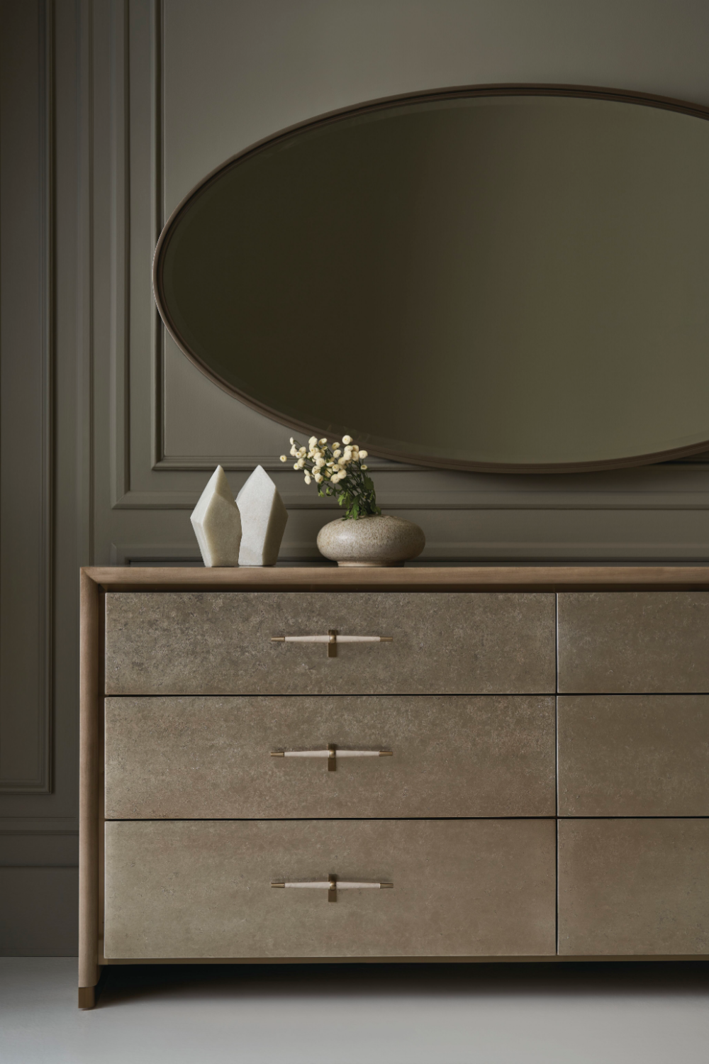 Metallic Leaf Modern Dresser | Caracole Hang Up | Caracole.eu.com
