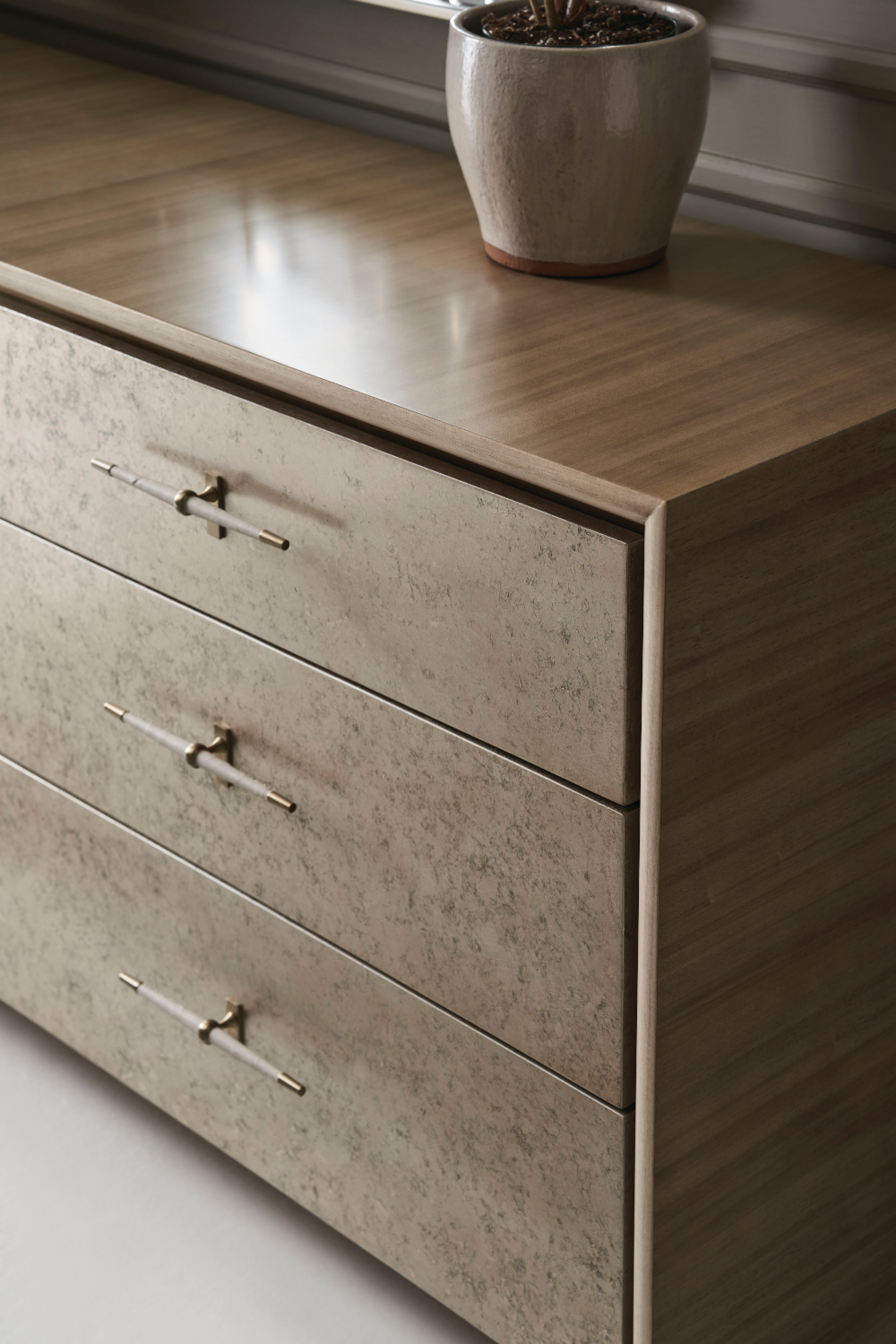 Metallic Leaf Modern Dresser | Caracole Hang Up | Caracole.eu.com