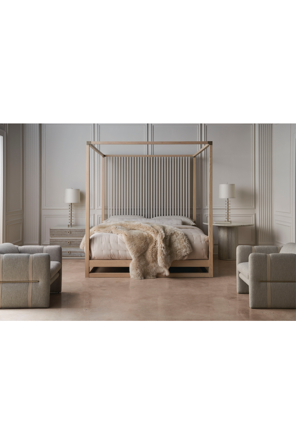 Gray Sandstone Nightstand | Caracole Bedrock | Oroa.com