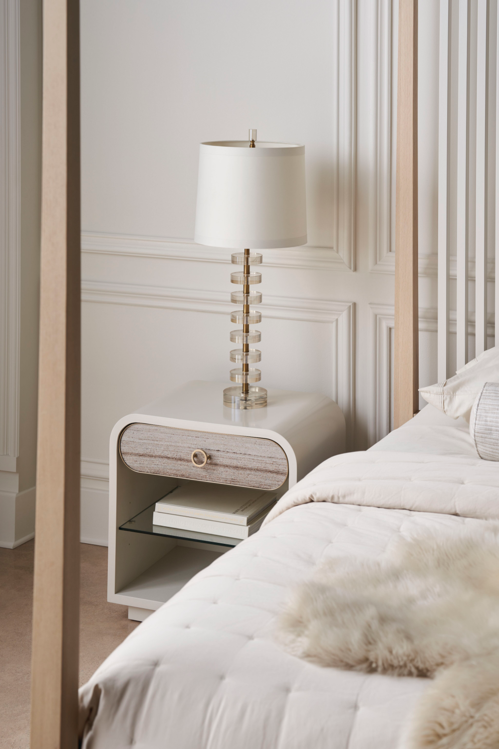 White Modern Nightstand | Caracole Quarry | Caracole.eu.com