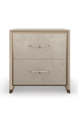 Beige 2-Drawer Nightstand | Caracole Hang Up | Oroa.com