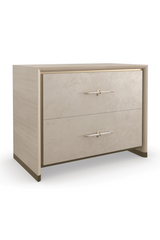 Beige 2-Drawer Nightstand | Caracole Hang Up | Oroa.com
