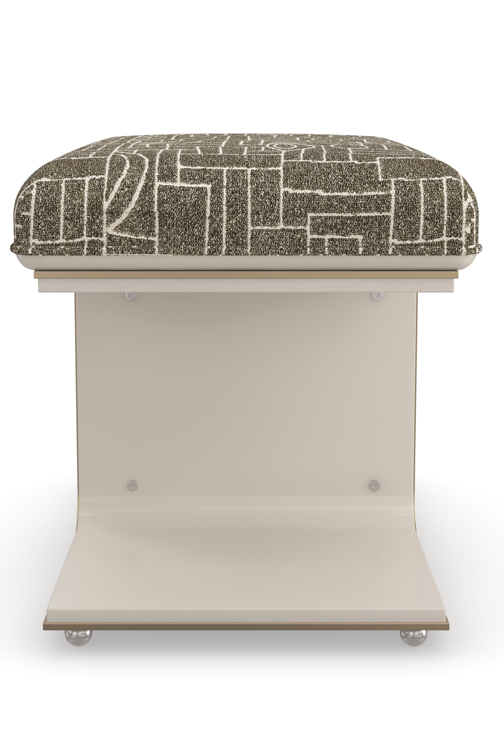 Moss Green Modern Ottoman | Caracole Balance Beam | Caracole.eu.com