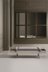 Gray Mohair Modern Bench | Caracole Roll Play | Caracole.eu.com