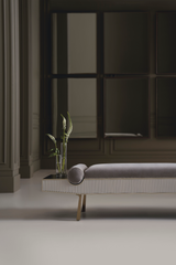 Gray Mohair Modern Bench | Caracole Roll Play | Caracole.eu.com
