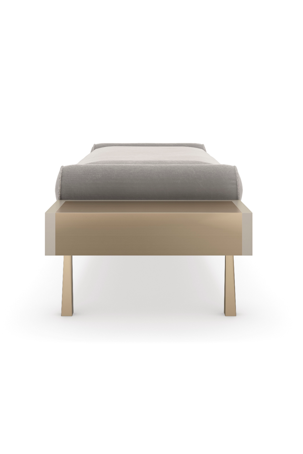Gray Mohair Modern Bench | Caracole Roll Play | Caracole.eu.com