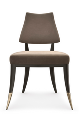 Taupe Velvet Dining Chair | Caracole Caress | Caracole.eu.com