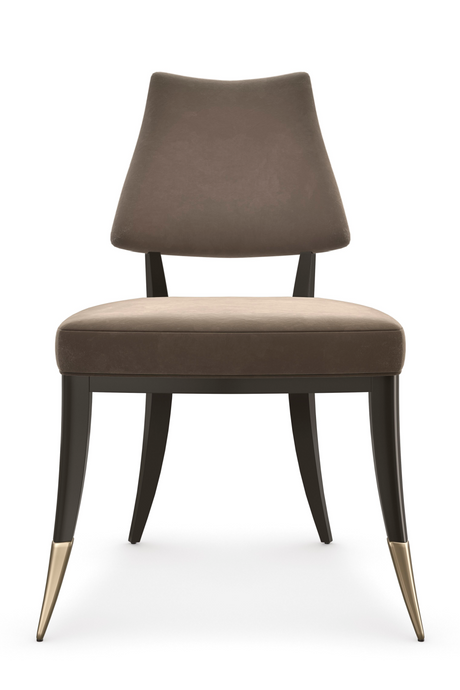 Taupe Velvet Dining Chair | Caracole Caress | Caracole.eu.com