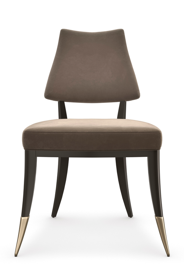 Taupe Velvet Dining Chair | Caracole Caress | Caracole.eu.com