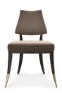 Taupe Velvet Dining Chair | Caracole Caress | Caracole.eu.com