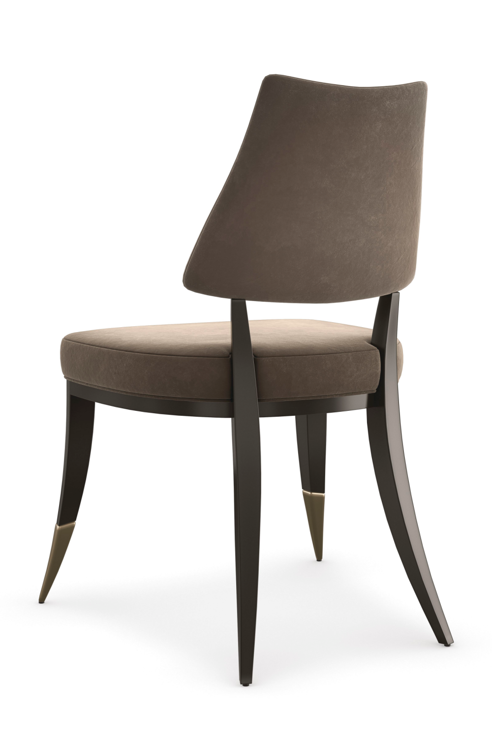 Taupe Velvet Dining Chair | Caracole Caress | Caracole.eu.com