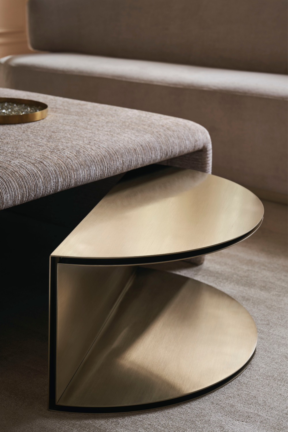 Ribbed Fabric Cocktail Table | Caracole Bridge The Gap | Caracole.eu.com