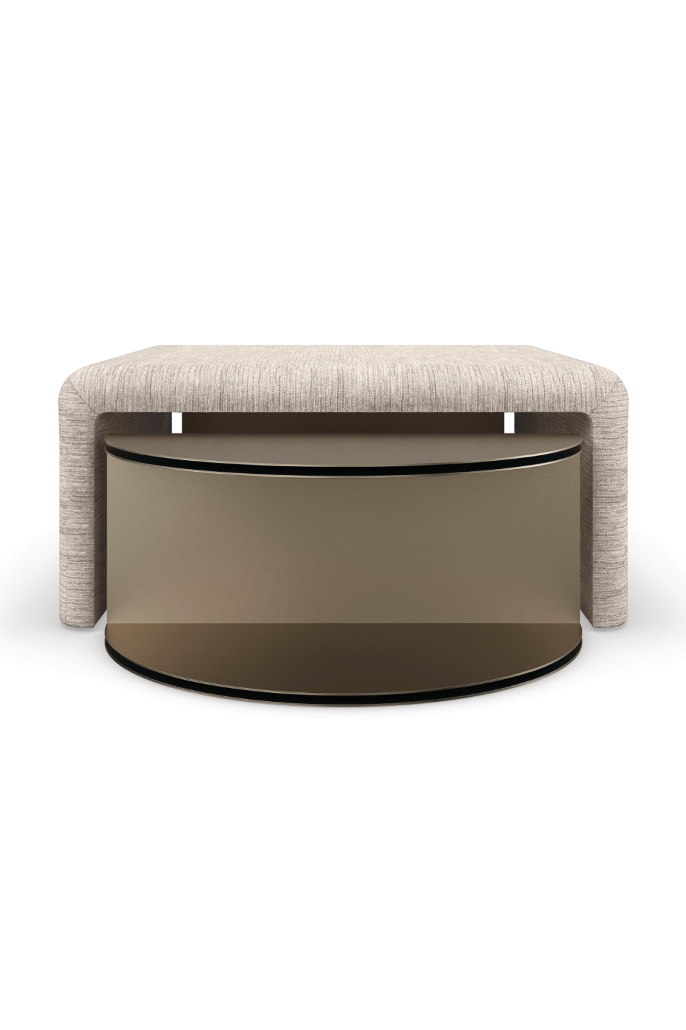 Ribbed Fabric Cocktail Table | Caracole Bridge The Gap | Caracole.eu.com