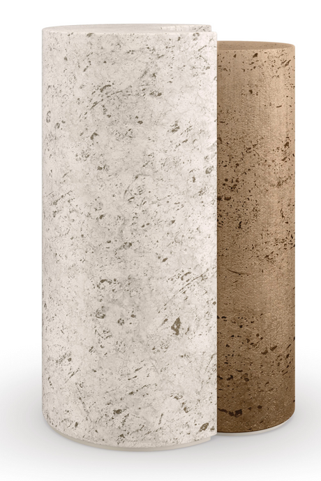 Travertine Modern End Table | Caracole Sun And Moon | Caracole.eu.com