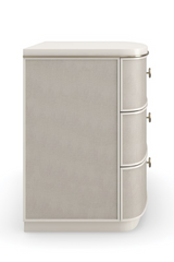 Cream Linen 3-Drawer Nightstand | Caracole Lyon | Caracole.eu.com