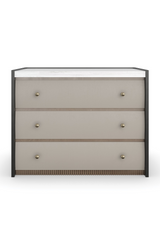 Burnished Adobe 3-Drawer Nightstand | Caracole Avignon | Caracole.eu.com