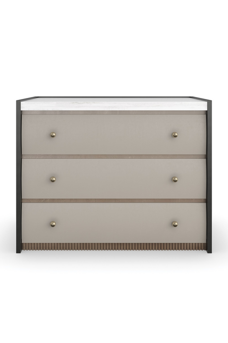 Burnished Adobe 3-Drawer Nightstand | Caracole Avignon | Caracole.eu.com