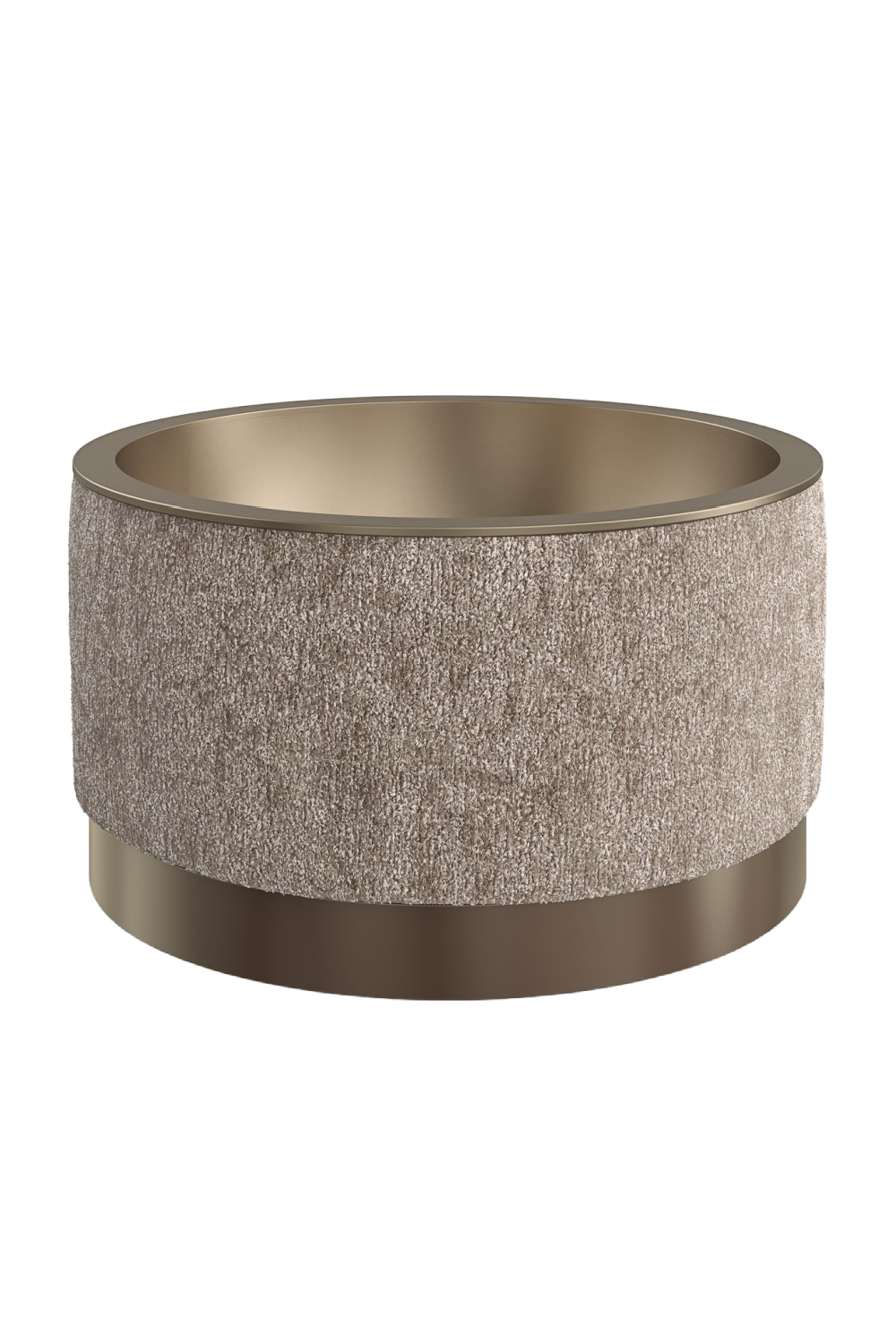 Round Chenille Storage Ottoman | Caracole Ritz | Caracole.eu.com