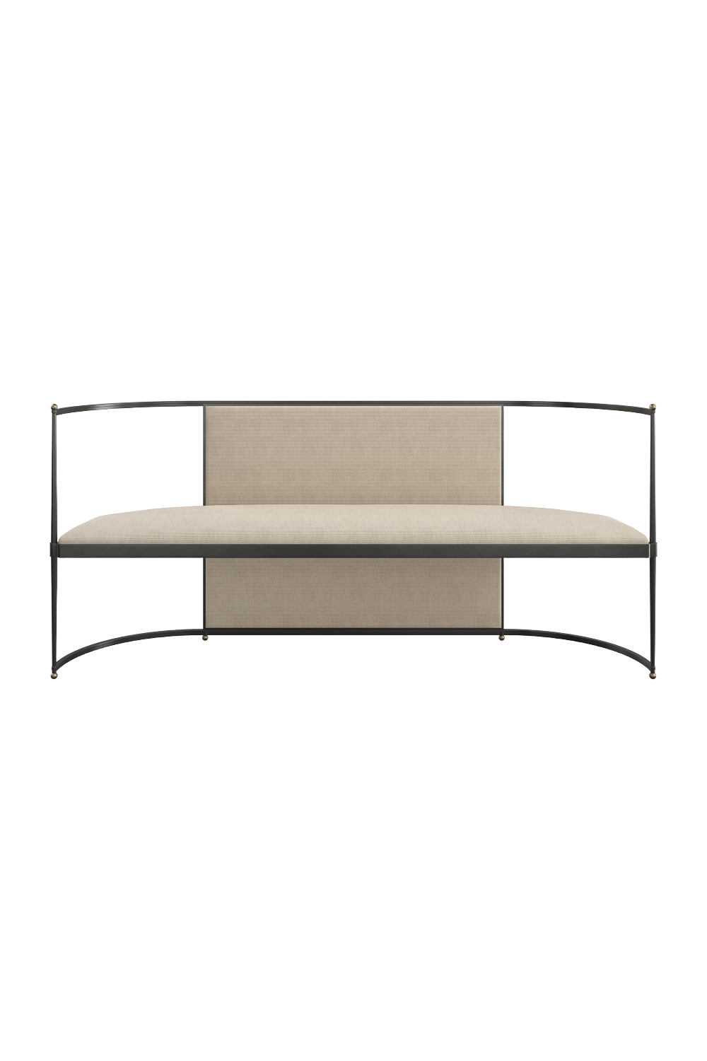 Metal Framed Wool Bench | Caracole Toulouse | Caracole.eu.com