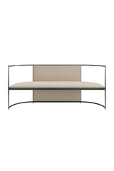 Metal Framed Wool Bench | Caracole Toulouse | Caracole.eu.com