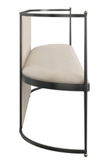 Metal Framed Wool Bench | Caracole Toulouse | Caracole.eu.com