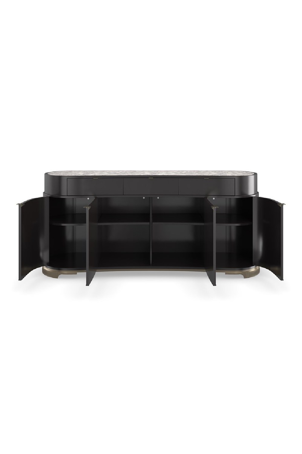 Silver 4-Door Sideboard | Caracole Glace | Caracole.eu.com